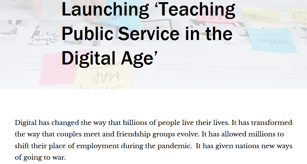 Launching. „Teaching Public Service in the Digital Age”